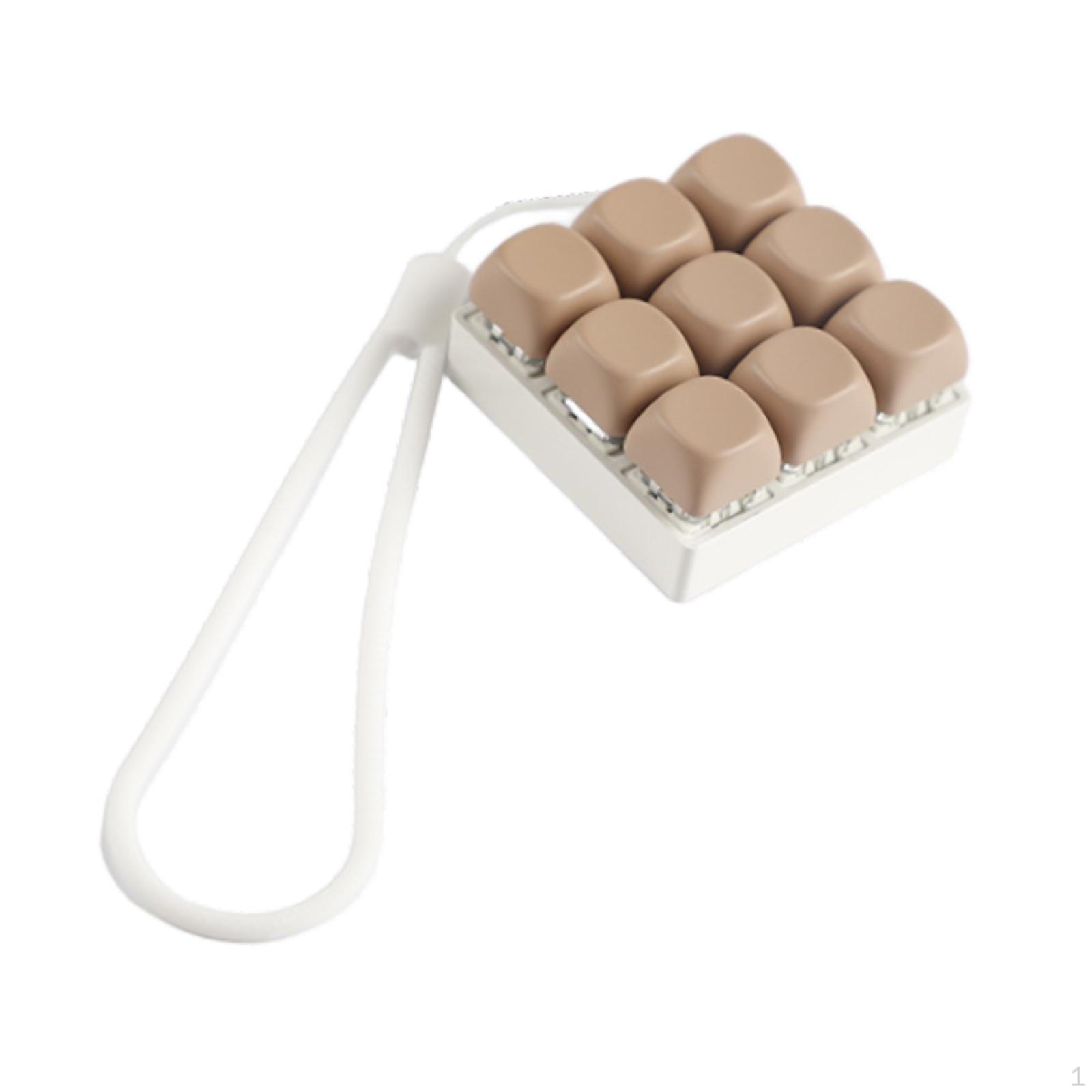 

Fidget Keychain for Keyboard with Durable Design and Lanyard Brown