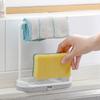 Küchenspüle Schwammhalter Mehrzweck Küchenlappenständer Schwammhalter mit Spültuch-Trockenständer für Küchenarbeitsplatte