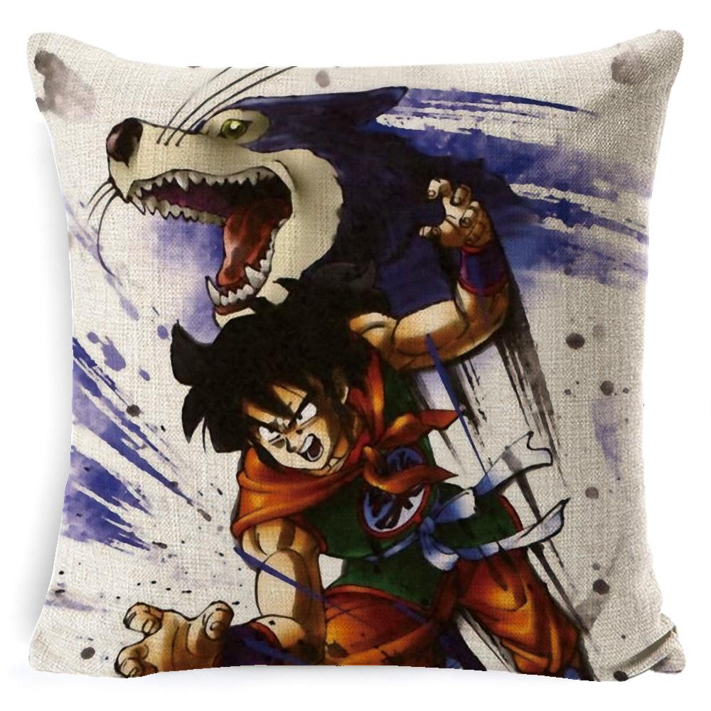 Kreslená Animace Dragon Ball Povlak na Polštář Lněný Super Měkký Polštář Domov Dragon Ball Anime Polštář