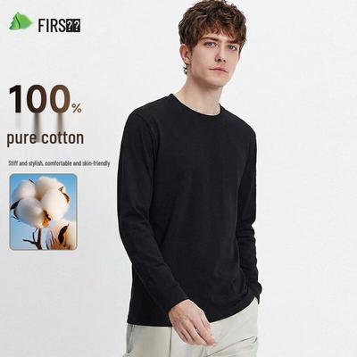 Men's Heavyweight 100% Cotton Long Sleeve T-Shirt