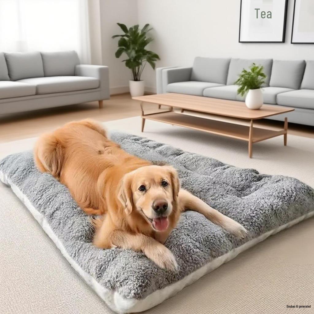 Schlafmatte für Haustiere: Doppelseitiges großes Hundebett & Katzensofa-Haus