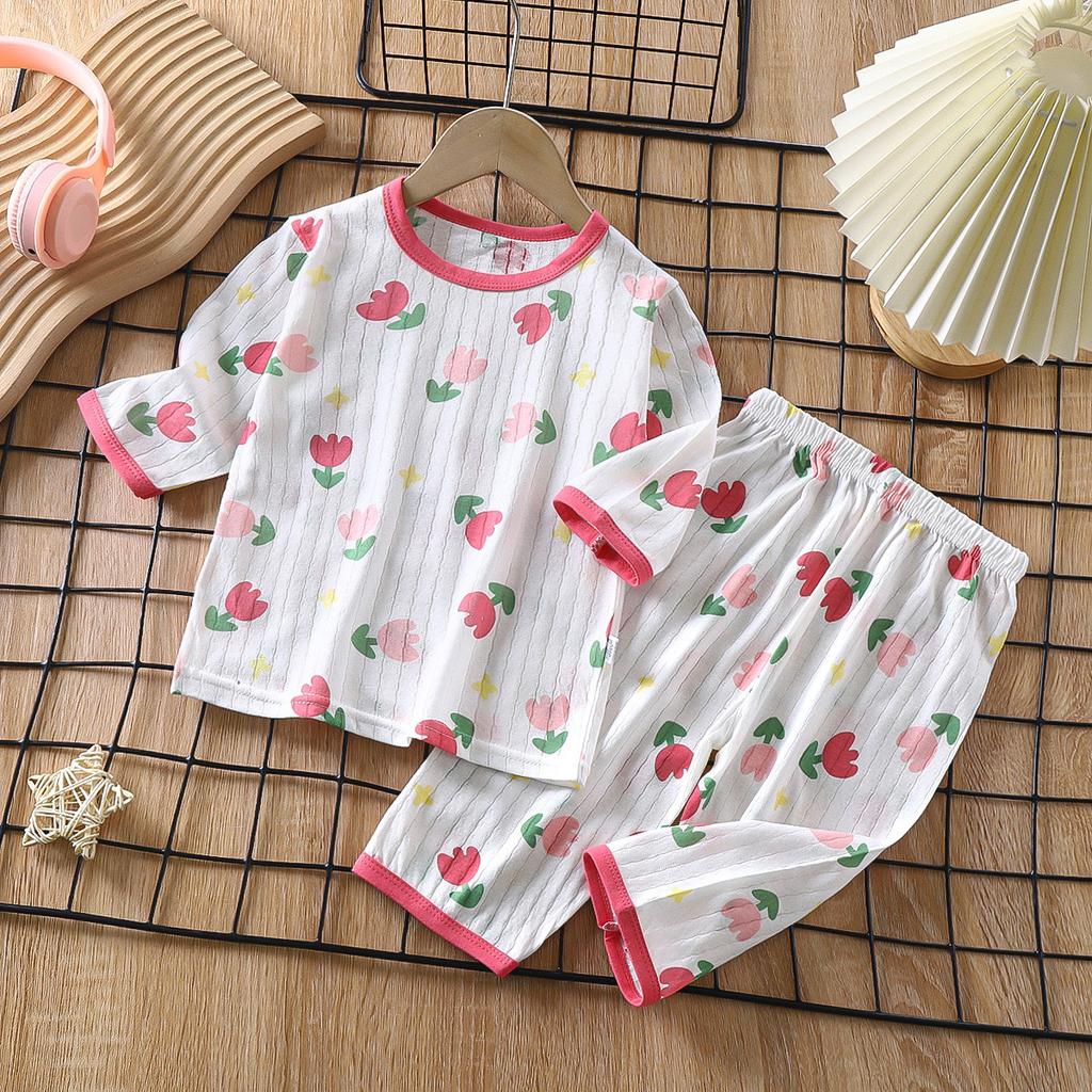 Set Pigiama Bambino Cotone Pigiama Bambino Manica Lunga Pigiama Bambino Indumenti da Notte Pigiama Bambini Cartone Animato Abbigliamento per la Casa