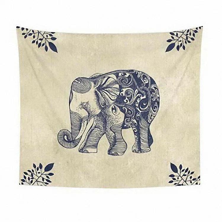 2025 Polyester Mandala Tapestry Wall Hanging Yoga Mat Blanket India Elephant Home Wall Decor Bohemia Beach Mat Picnic Cloth