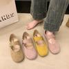 Fashion Autumn 2025 Barefoot Cow Suede Ballerina Zero Drop Flat Soft Bottom Wide Toe Flat Shoes