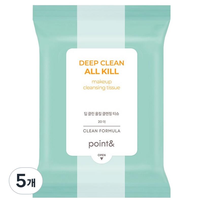 Point & Deep Clean All Kill Cleansing Tissues, 20 wipes, 5 pcs