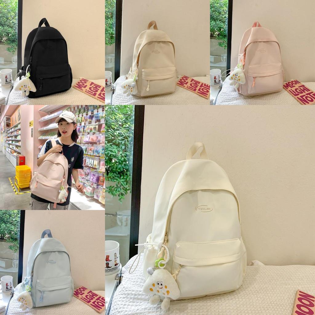 Stylish High-capacity Nylon Backpack For Casual Travel Neutral Design Waterproof