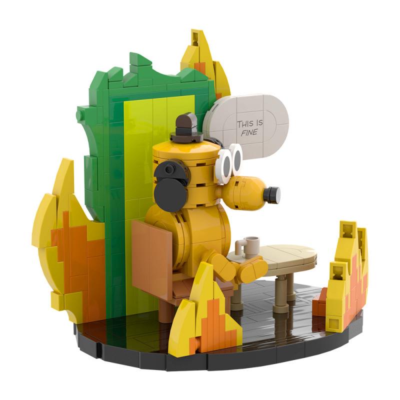 In Stock: No. 1440 S0021 "This Is Fine" Movie Building Blocks Model - Children's Assembly Toy