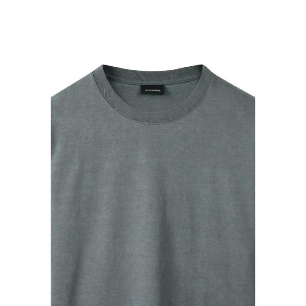 Customellow Grey Dyed Half Sleeve T shirT Gyl