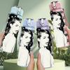 1PC Liberty Woman 750ml Sports Water Bottle Leakproof Straw Lid Outdoor Office Home
