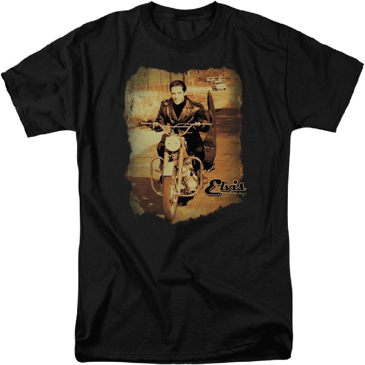 

LOGOVISION Elvis Presley Hit The Road Unisex Adult T Shirt for Men and Women XXXXXL чорний