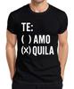 TE: ( ) AMO (X) QUILA Lustiger Spruch Tequila Party JGA Humor Herren T-Shirt