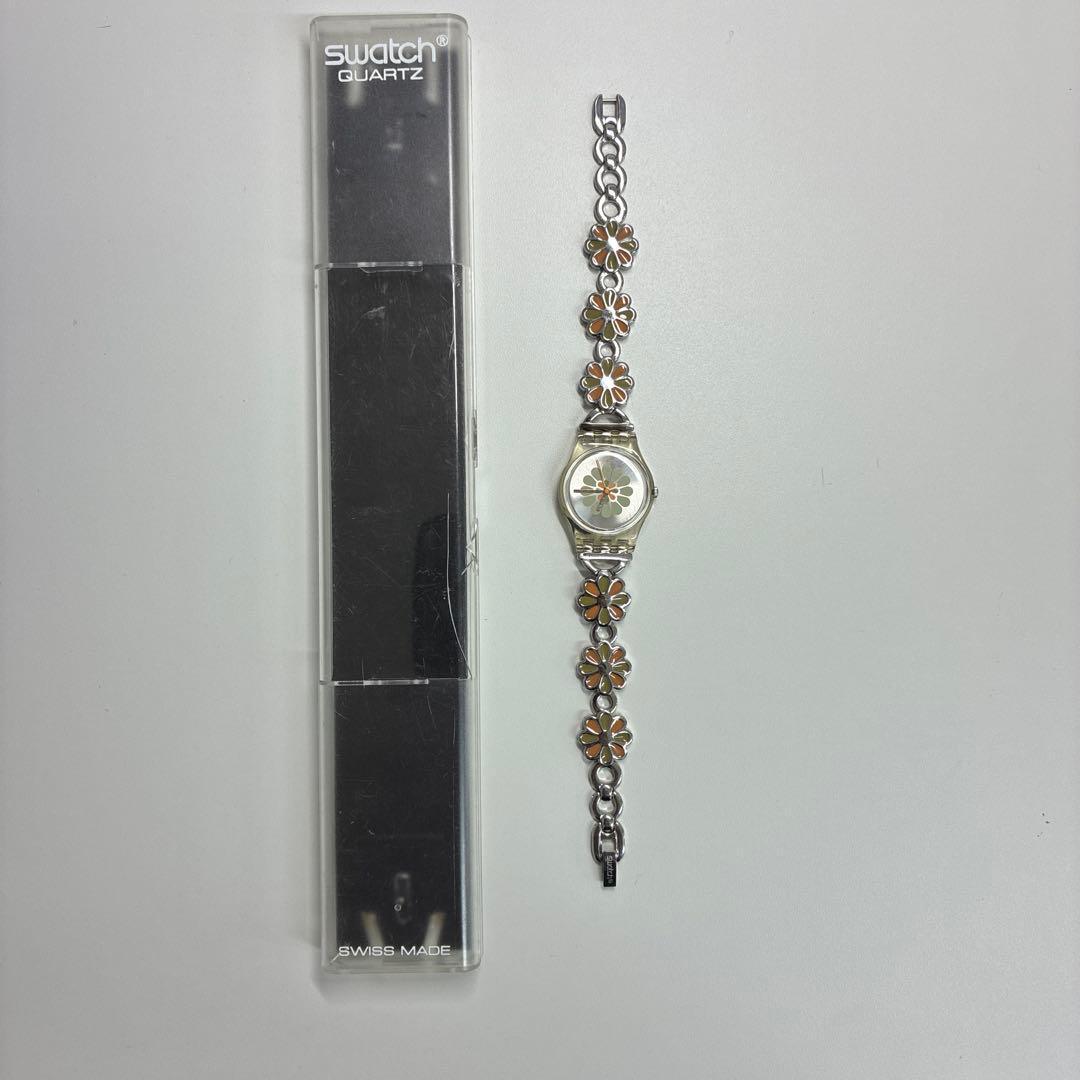 Used Swatch Ladies Watch Quartz Flower Motif