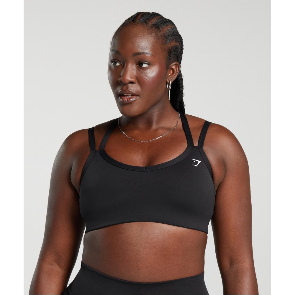 Gymshark Strap Feature Sports Bra Black B8a6a Bb2j