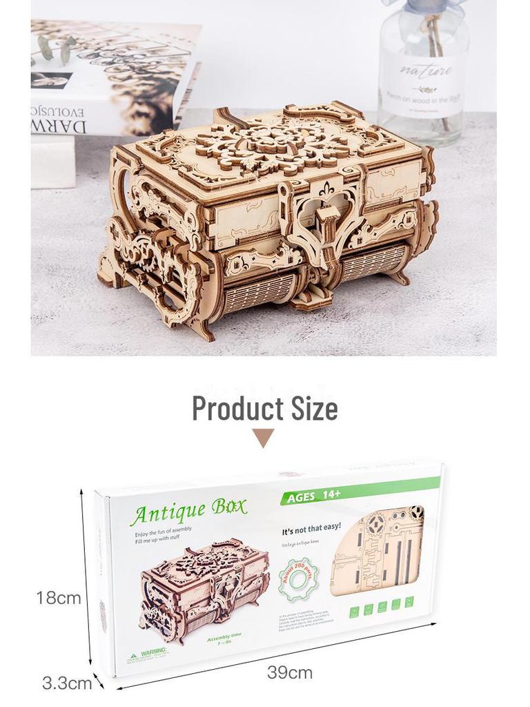 Children's 3D Wooden Perpetual Calendar Puzzle - DIY Mechanical Gear Assembly Model