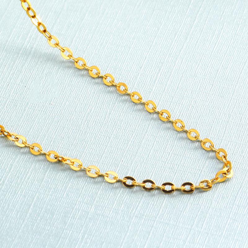 Elegant Sand Gold Clavicle Pendant Necklace for Women - High-End Imitation Gold Chain 