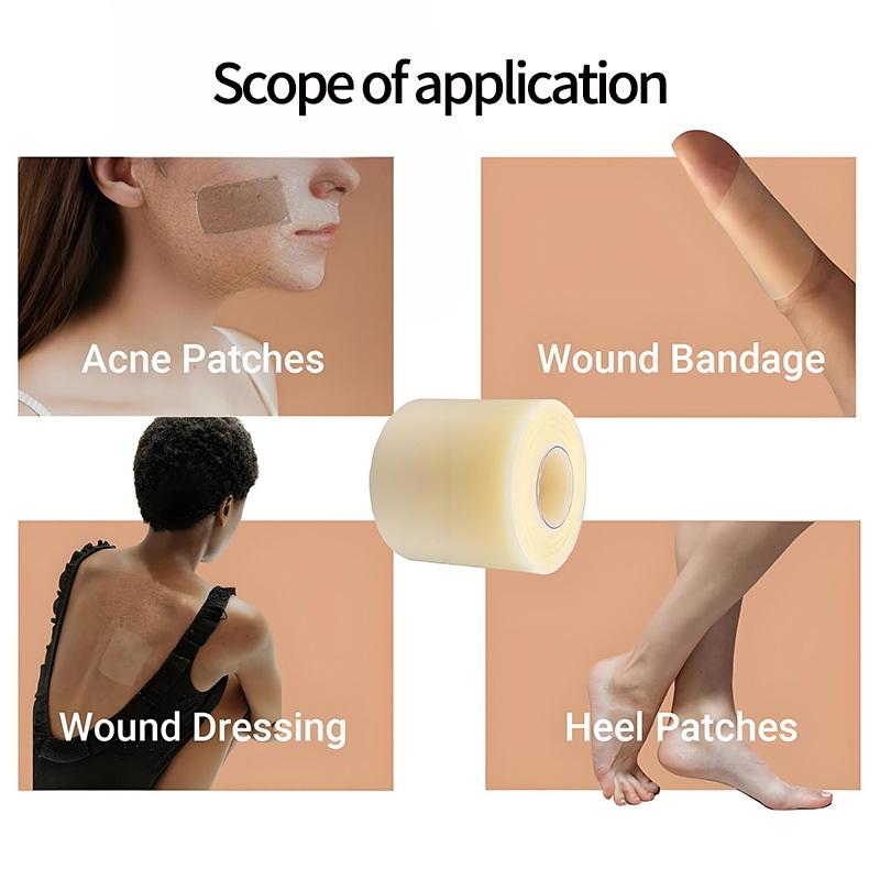 5M Hydrocolloid Roll For Wound Care Hydrocolloid Patch Bandages With Self-Adhesive, Bed Sore Bandages, Highly Absorbent For Burn