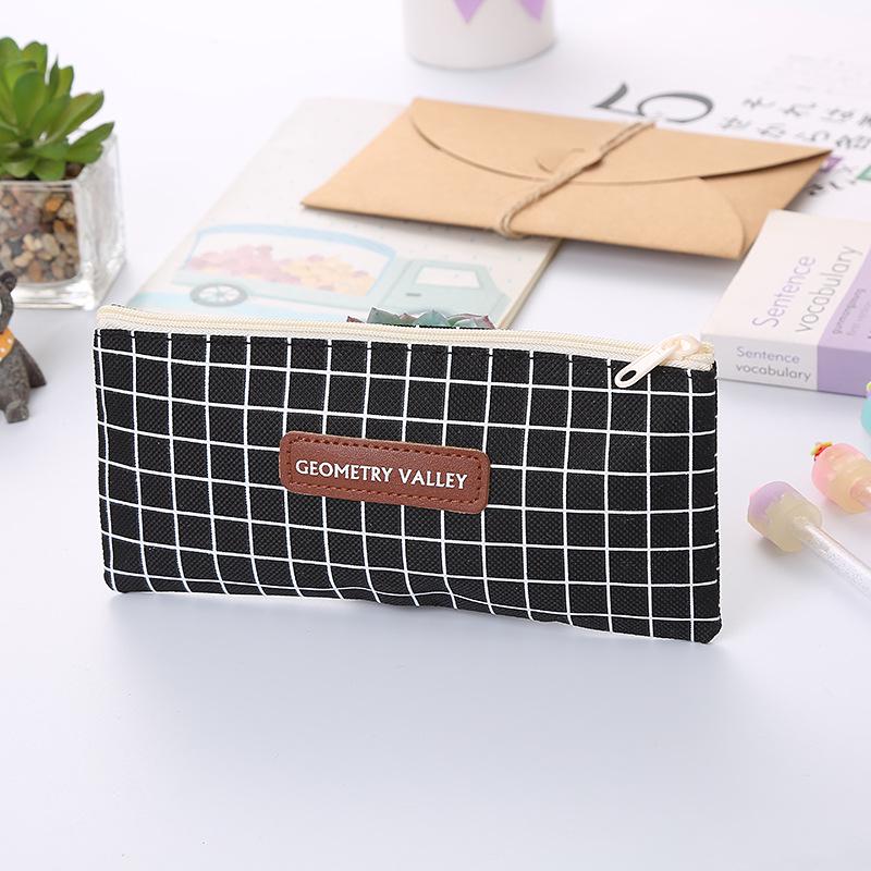 Korean Style Oxford Cloth Student Pencil Case - Cute Stationery Bag with Custom LOGO Option