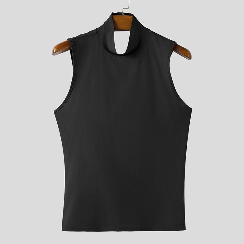 INCERUN Men Women Sleeveless Backless Casual Fitted Party Tank Tops