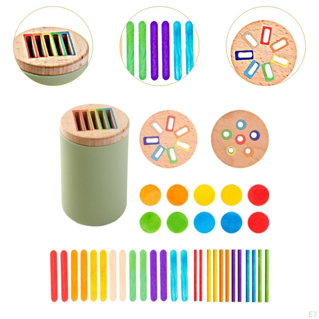 Color Shape Sorting Box Educational Toy Early Learning Montessori for 3 4 5 Year Old