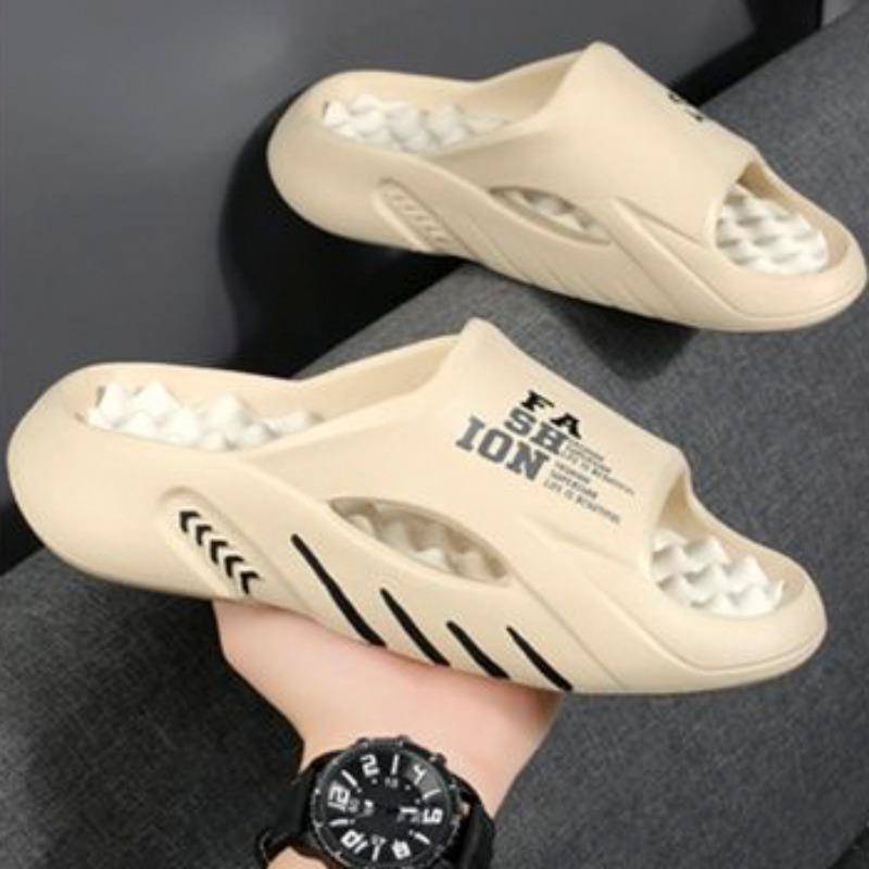 Nye Sommersko Herre Massasjetøfler Sider Innendørs Utendørs Sandaler Strand Fritidssko Myk Såle Slides Herre Flip-flops Herresandaler
