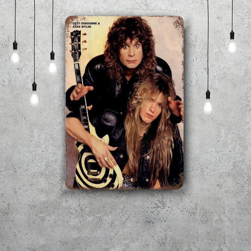 Ozzy osbourne Dekorationsposter Vintage Blechschild Metallschild Dekorative Plakette für Pub Bar Man Cave Club Wanddekoration