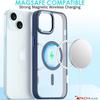 iPhone 15 Tough Case [Magnetic Fusion] Premium Tough Rugged Protective Case Slim Heavy Duty Protection with Clear Back Compatible with MagSafe