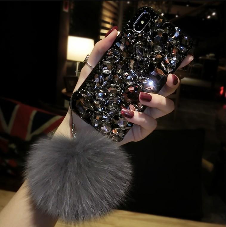 Applicable To Apple 15Plus Mobile Phone Case Tide Rhinestone Iphone16 Hairball 17 Creative Max Women'S 11Pro Tide