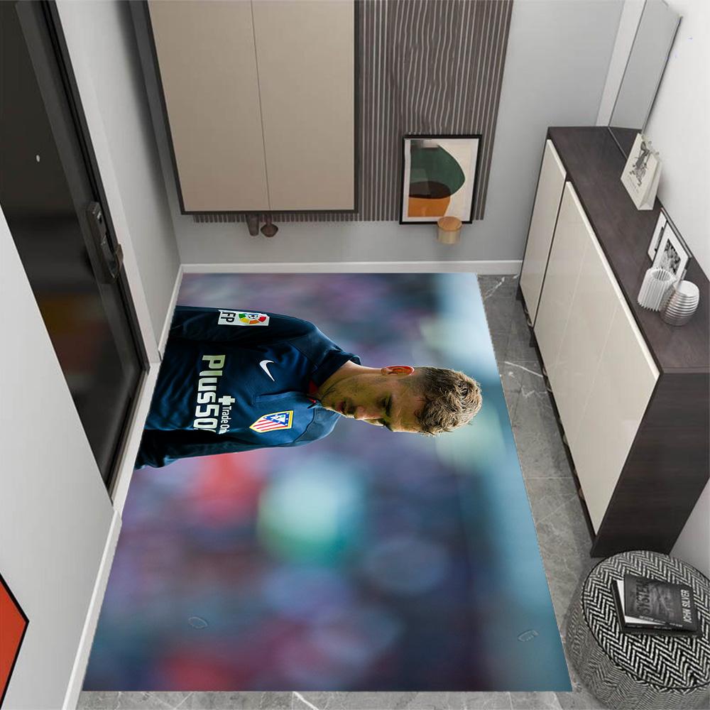 Atletico Madrid Player Floor Rug Office Rug Perfect for Outdoor Game Room Kitchen Bedrooms Anti-slip Rug Anime Office Decor Perfect Gift for Women/Men