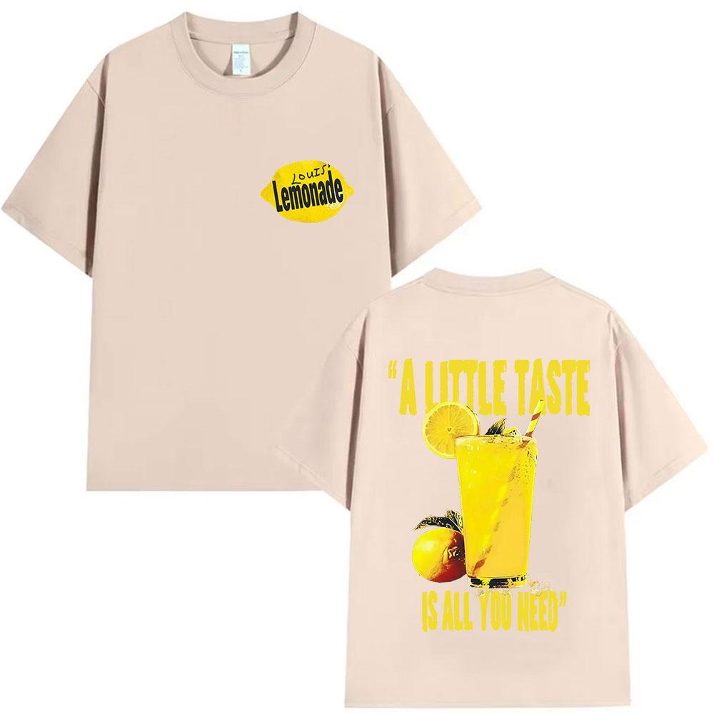 2025 Summer Louis Tomlinson Lemonade A Little Taste Is All You Need New Album Men Women Oversized Cotton Breathable Tshirt
