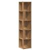 VidaXL Armoire d'angle chêne artisanal 33x33x165 cm bois d'ingénierie, étagère d'angle, bibliothèque, vitrine, étagère à 856725