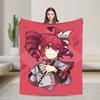 Cute Kasane Teto Flannel Blankets Cute Manga Novelty Throw Blankets for Home 200x150cm Rug Piece