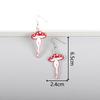 Funny Colorful Mushroom Legs Acrylic Earrings for Women Cute Cartoon Beautiful Tiny Ballet Dancer Long Drop Earring New Jewelry