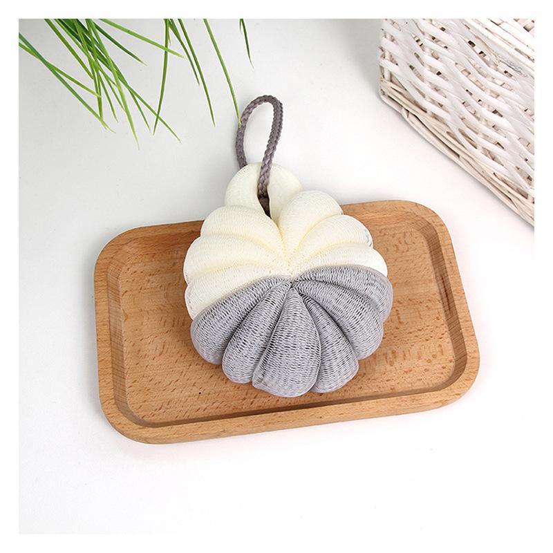 Two-color Splicing Bath Flower Bathing Artifact Hanging Soft Skin-friendly Foaming Bath Ball.