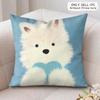 Cute oil painting dog Cushion Cover Soft Plush Fabric DoubleSided Printed Cushion Covers for All Seasons Modern Home Decor