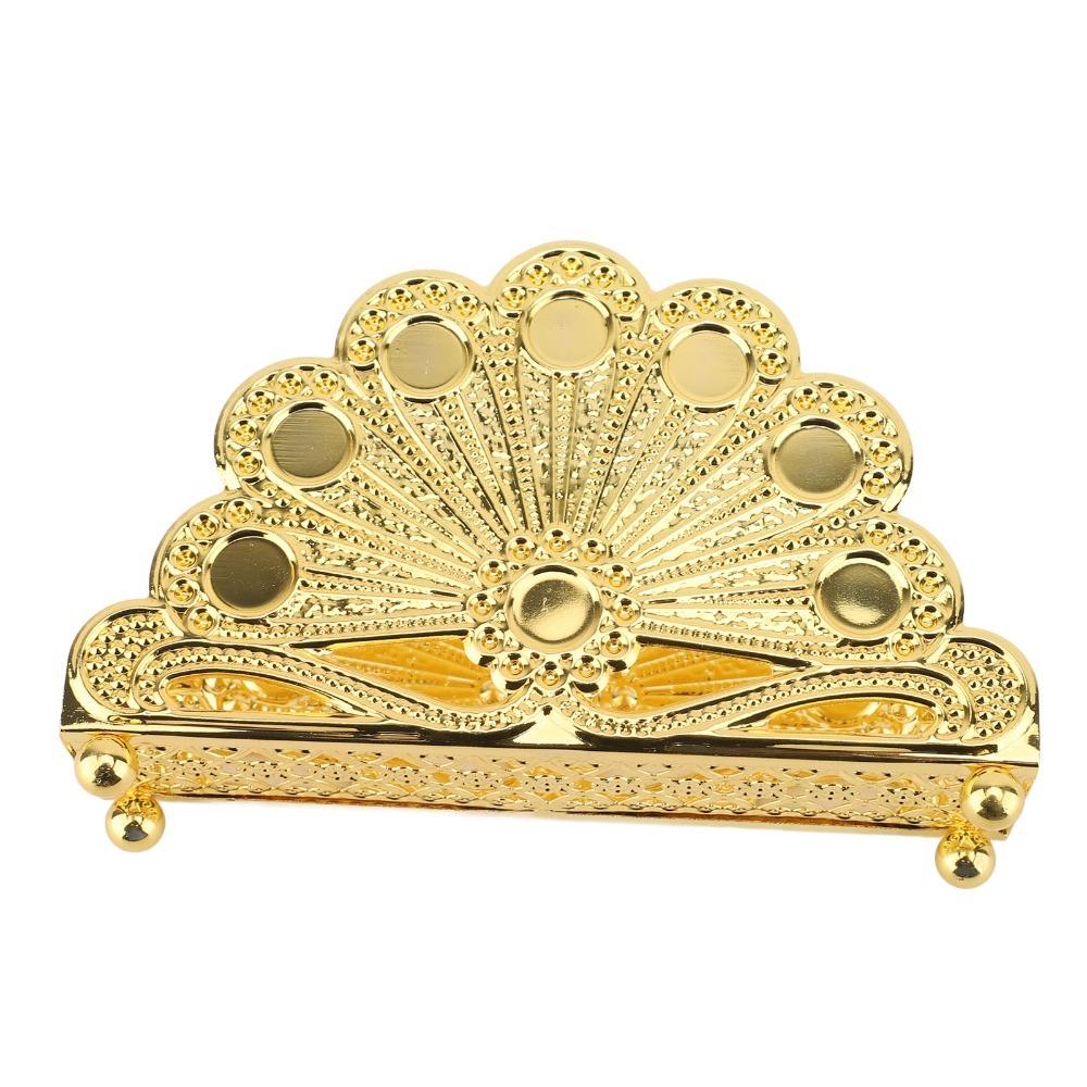 Napkin Holders Gold Napkin Holder Standing Iron Napkin Dispenser Peacock Plaid Napkin Stand Kitchen Counter