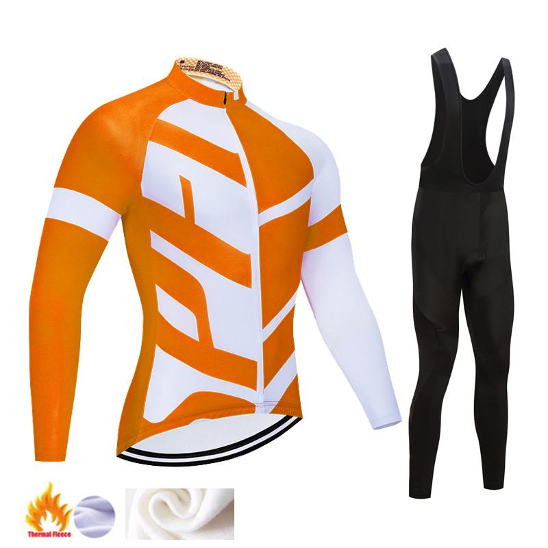 2025 Winter Thermal Fleece Cycling Jersey Set Mens Mountian Bicycle Clothes Wear Ropa Ciclismo Racing Team Bike Cycling Clothing