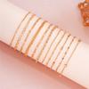 Cuban Chain Bracelet Set for Women, Gold Color, Boho Retro, Thick Twist, Trendy Quality Jewelry Gifts, 11Pcs,