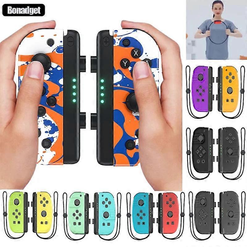 Joy Pad For Nintendo Switch Joy Cons Joycons Wireless Controller Joystick Bluetooth Gamepad with Straps 6 Axis Gyro Multi Color