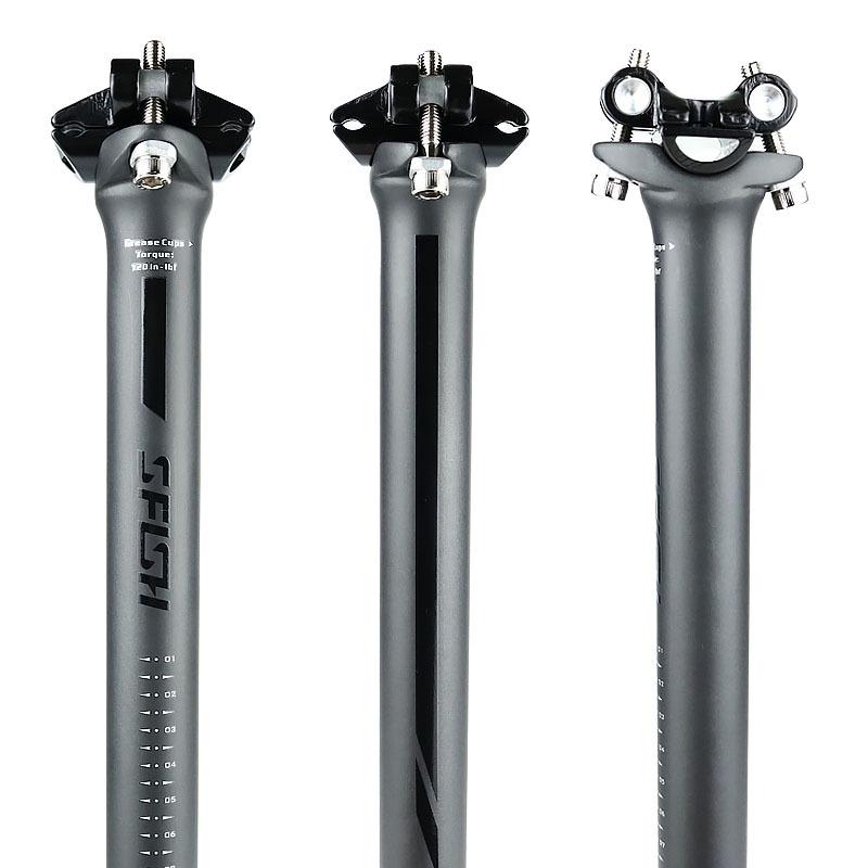 

SFISH Подседельный штырь из углеродного волокна для горного/шоссейного велосипеда - 27,2/30,8/31,6 мм, 350/400 мм 30.8x400mm чёрный