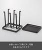 Yamazaki Industries Glass Stand Tower Slim Black 2848