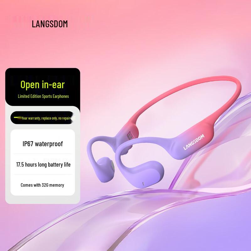 Lanston AirWave Pro BE19 Open-Ear Bone Conduction Bluetooth Headset