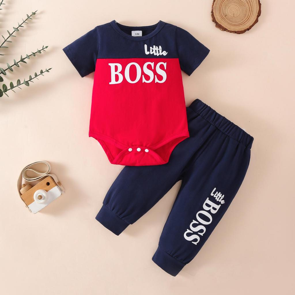 Tutina per neonato con cappuccio a maniche lunghe per primavera e autunno: Tinta Unita, Stampa Lettere, Due Pezzi per Bambini e Bambine