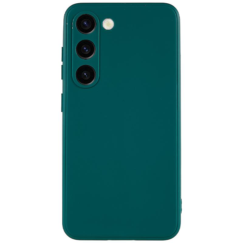 

Для Samsung Galaxy S23 Чехол из ТПУ с прямыми краями Точный вырез Противоударный чехол для телефона Blackish Green