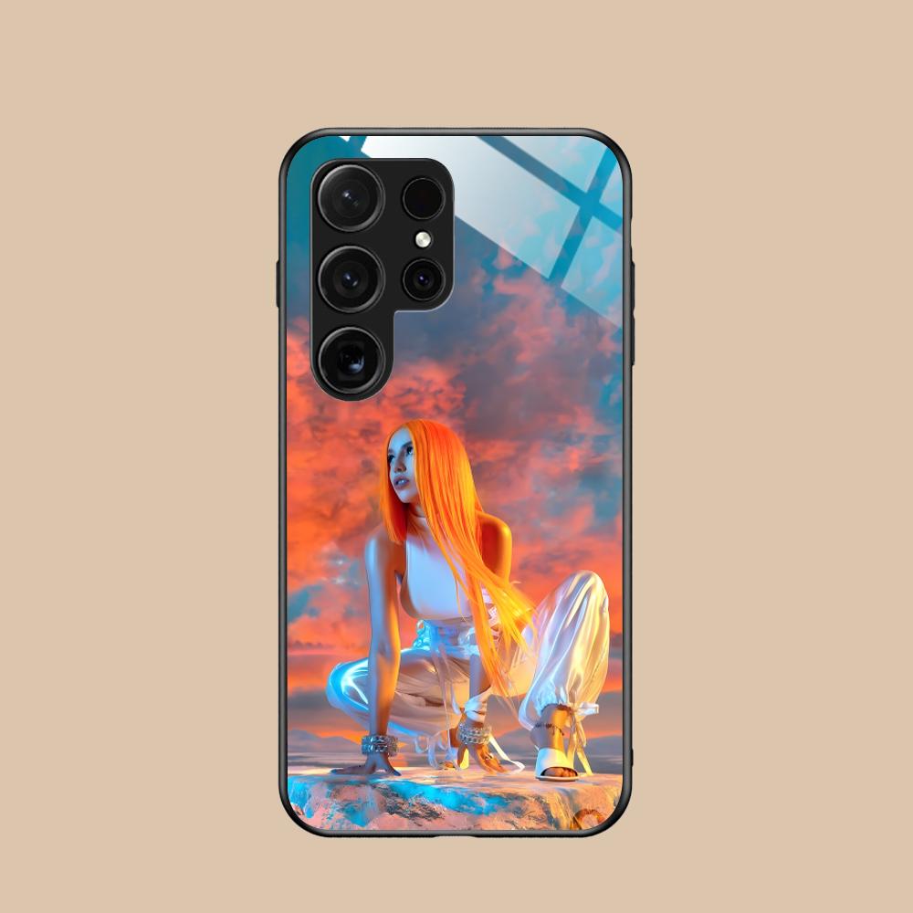 Fashion Ava Max Glass Mobile Phone Case for Samsung Galaxy A56 55 54 53 52 51 36 35 34 23 16 15 5G Colorful Cover