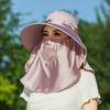 Wide Brim Sunshade Sun Hat Breathable Face Cover Women Picking Tea Hat Summer Outdoor Lightweight Uv Protection Neck Flap Hat