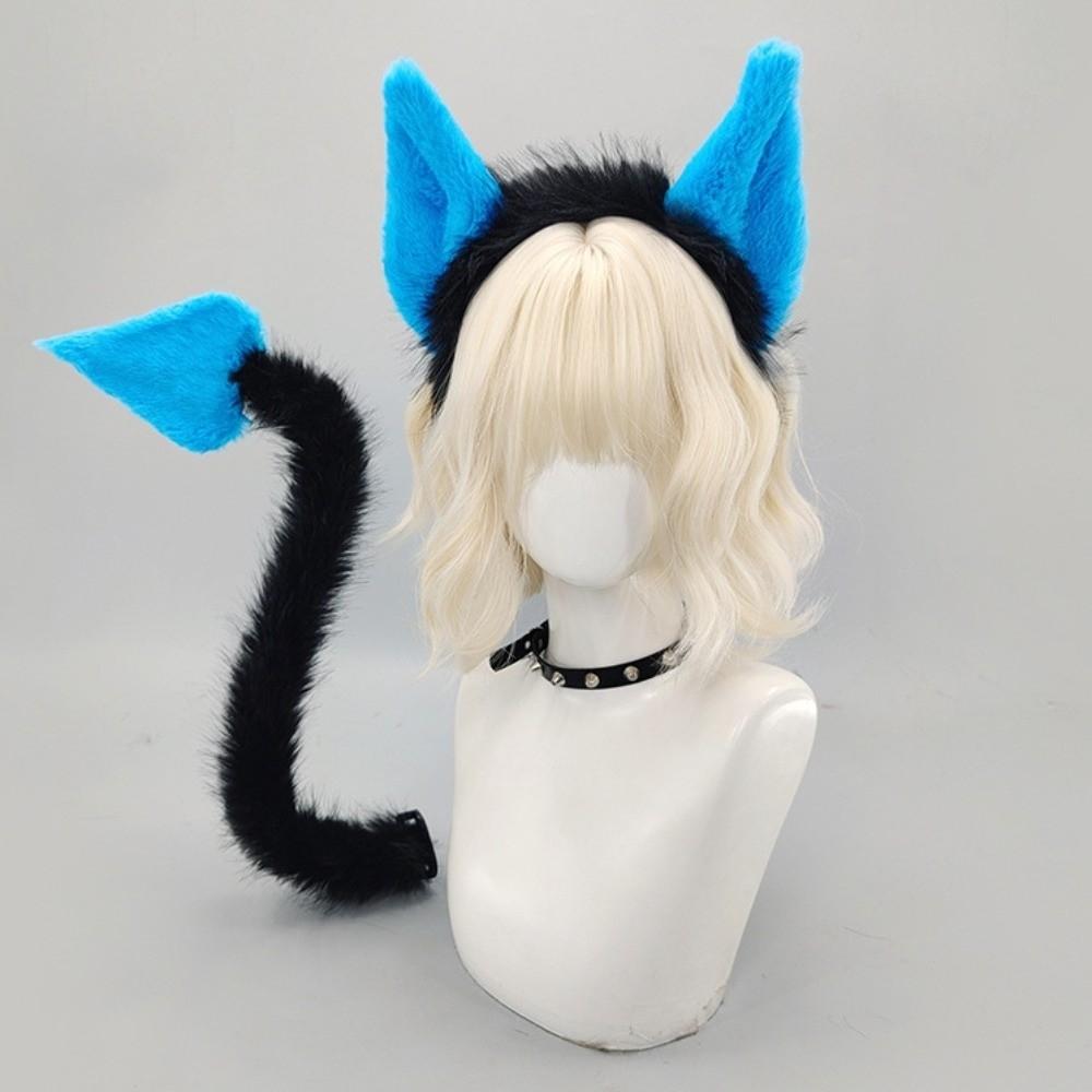 Furry Cat Ears 3D Devil's Sweetheart Tail Fashion Halloween Costume Cosplay Props All Saints' Day