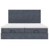 Enjoy a Restful Night S Sleep with This Ottoman Bed with Mattresses In Dark Gray 180 X 200 Cm Velvet Fabric