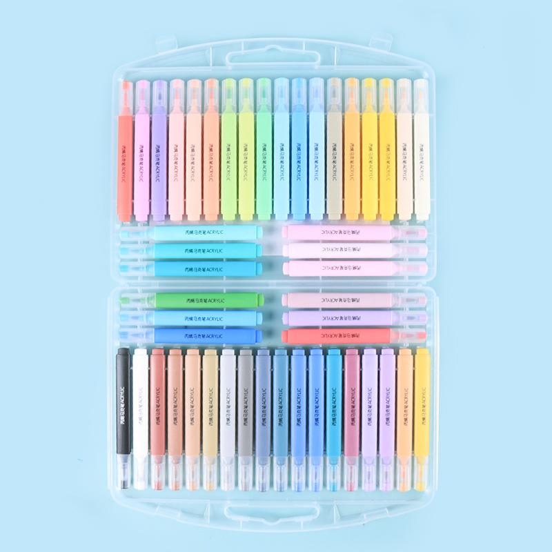

Акриловый маркер, 24 цвета, 48 цветов, водостойкая и непрозрачная акварельная ручка, художественный маркер