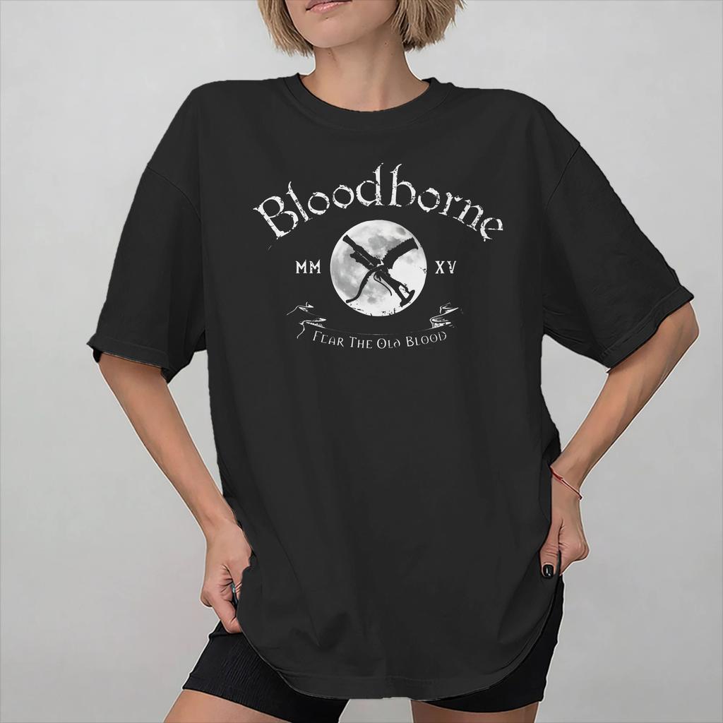 Unisex Women Bloodbornes Hunter Game T Shirt 100 Cotton Graphic Printing TShirt Top Clothing