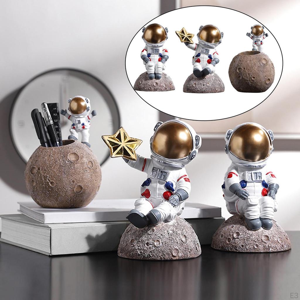 Astronaut Figurine Resin Moon Spaceman Model Ornament Car Interior Figure for Parties Cake